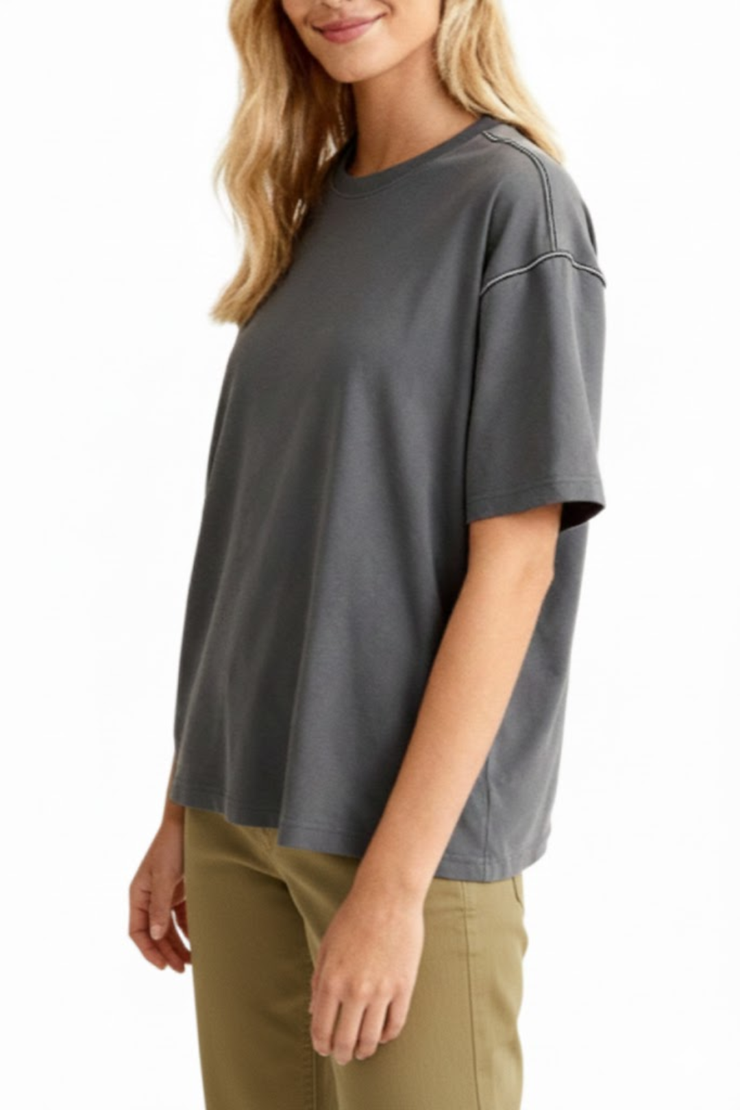 Cotton T-shirt Loose Short-sleeved